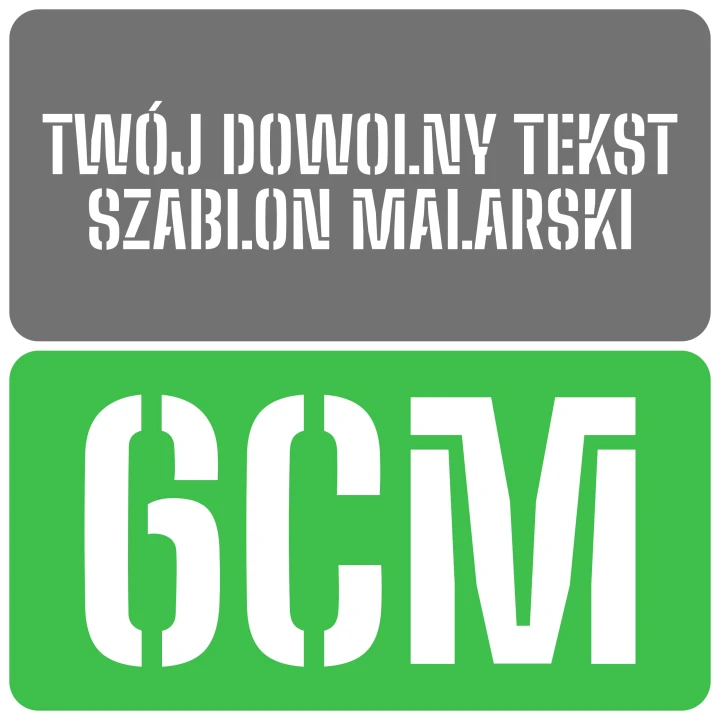 Szablon czcionka Big Shoulders Stencil 6cm