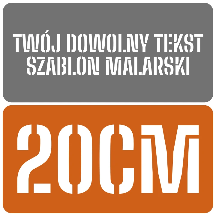 Szablon czcionka Big Shoulders Stencil 20cm