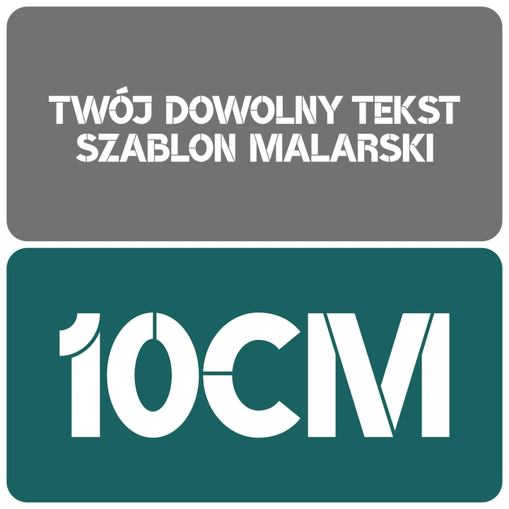 Szablon czcionka BroshK 10cm