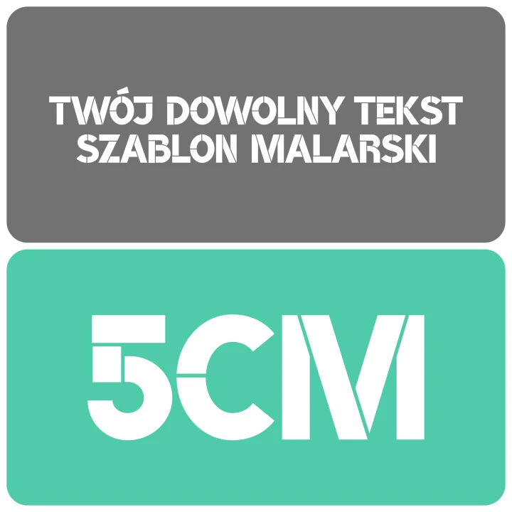 Szablon czcionka BroshK 5cm