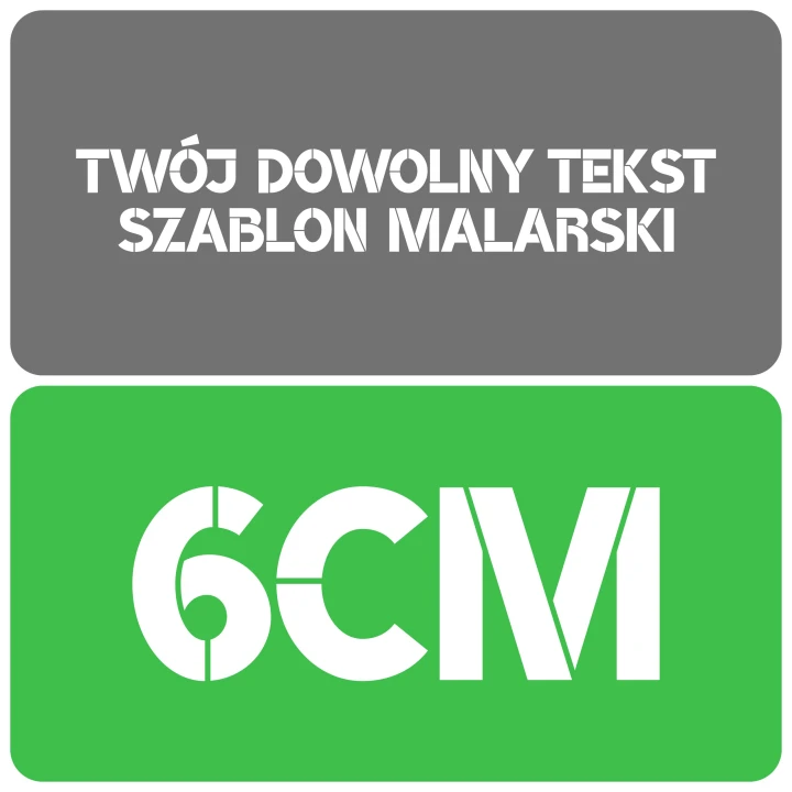 Szablon czcionka BroshK 6cm