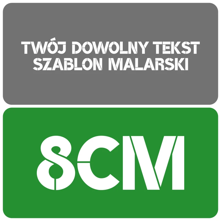 Szablon czcionka BroshK 8cm