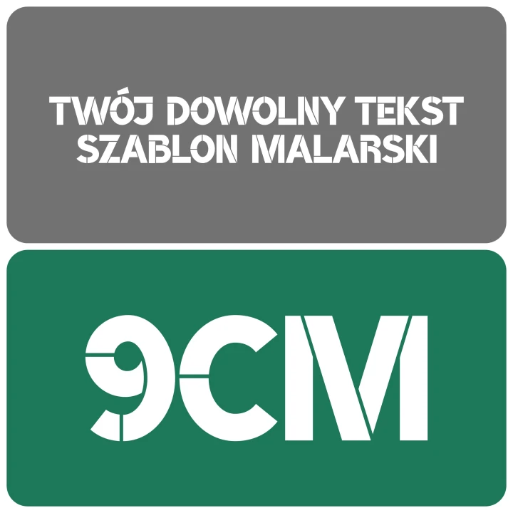 Szablon czcionka BroshK 9cm