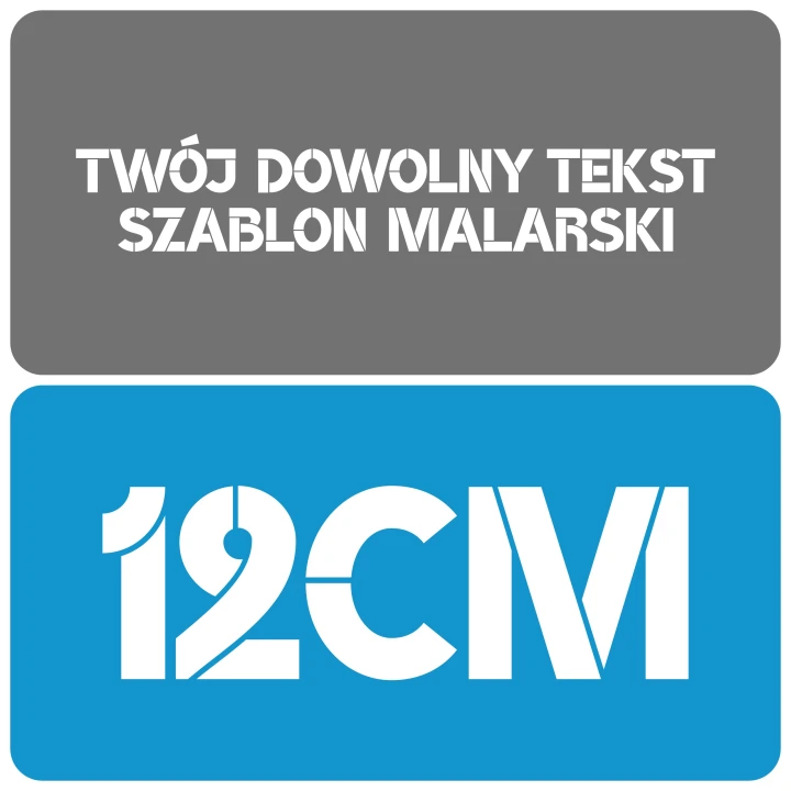 Szablon czcionka BroshK 12cm