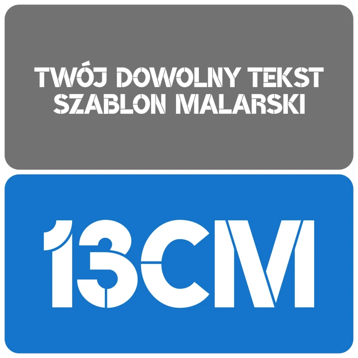 Szablon czcionka BroshK 13cm