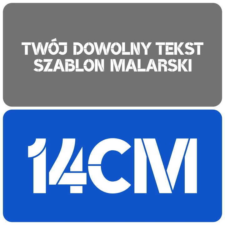 Szablon czcionka BroshK 14cm