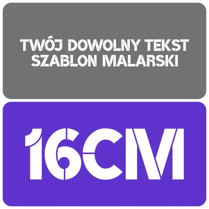 Szablon czcionka BroshK 16cm
