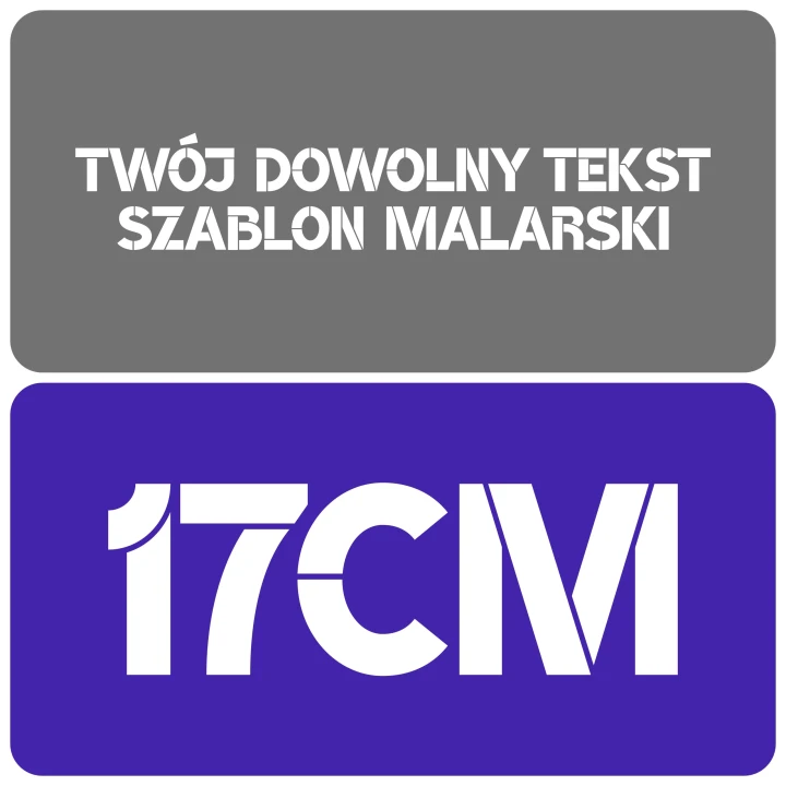 Szablon czcionka BroshK 17cm