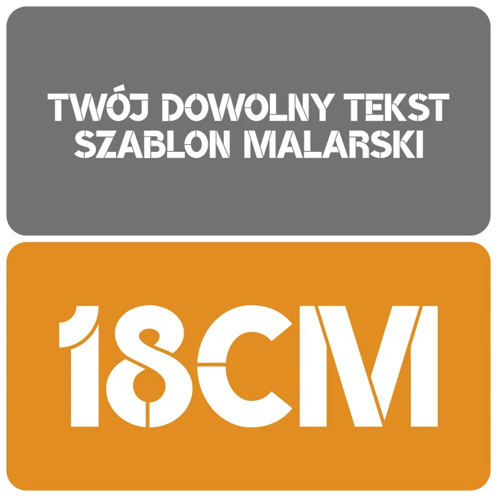 Szablon czcionka BroshK 18cm