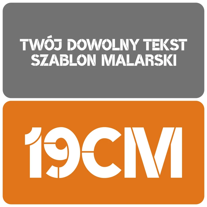Szablon czcionka BroshK 19cm