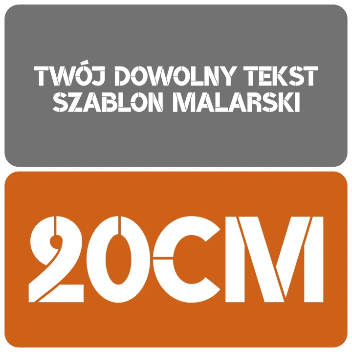 Szablon czcionka BroshK 20cm
