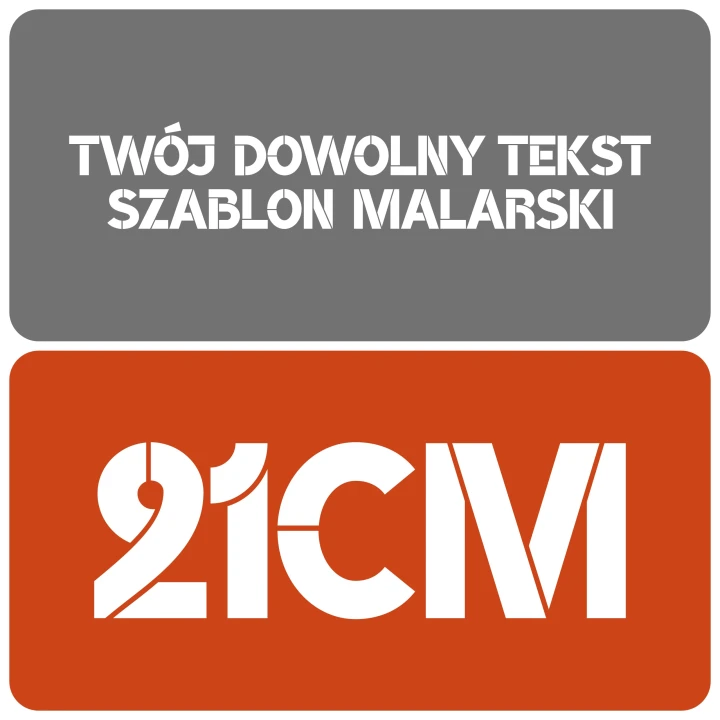 Szablon czcionka BroshK 21cm