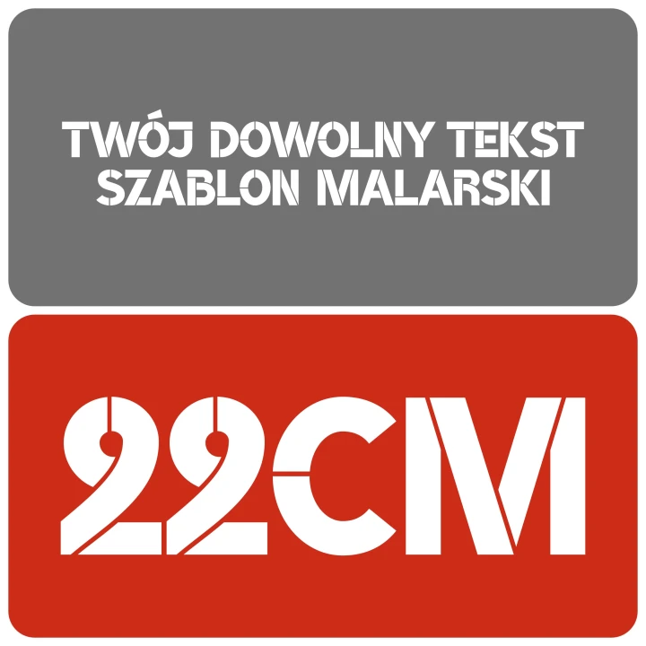 Szablon czcionka BroshK 22cm