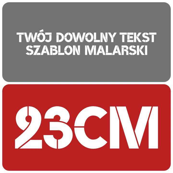 Szablon czcionka BroshK 23cm