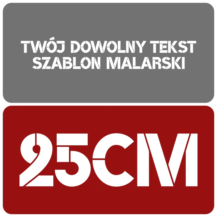 Szablon czcionka BroshK 25cm