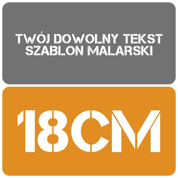Szablon styl minimalistyczny 18cm