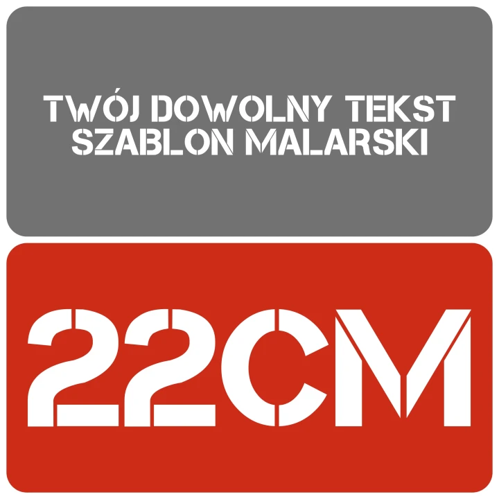 Szablon styl minimalistyczny 22cm