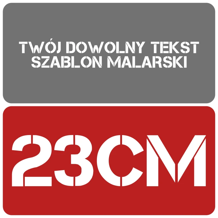 Szablon styl minimalistyczny 23cm