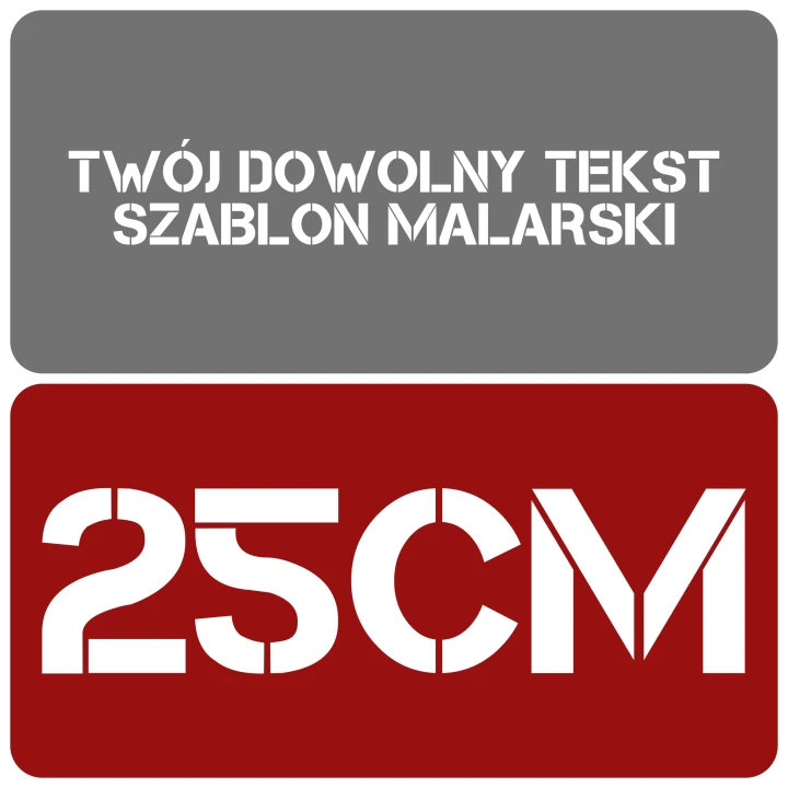 Szablon styl minimalistyczny 25cm