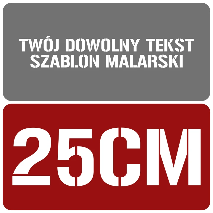 Szablon styl wojskowy 25cm