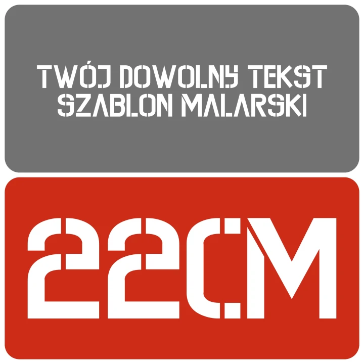 Szablon styl kontrastowy 22cm