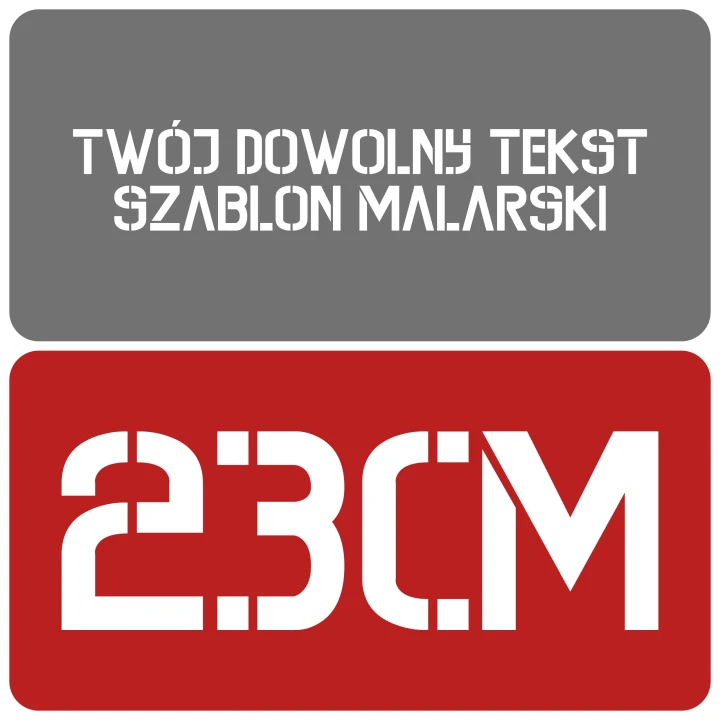 Szablon styl kontrastowy 23cm