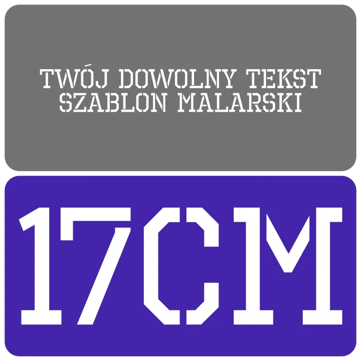 Szablon styl industrialny 17cm