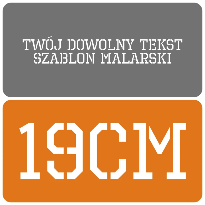 Szablon styl industrialny 19cm