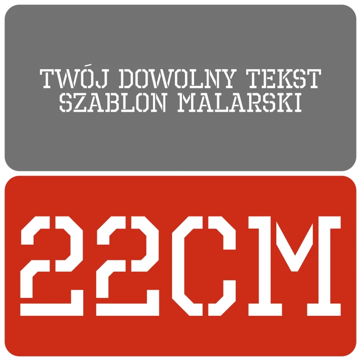 Szablon styl industrialny 22cm