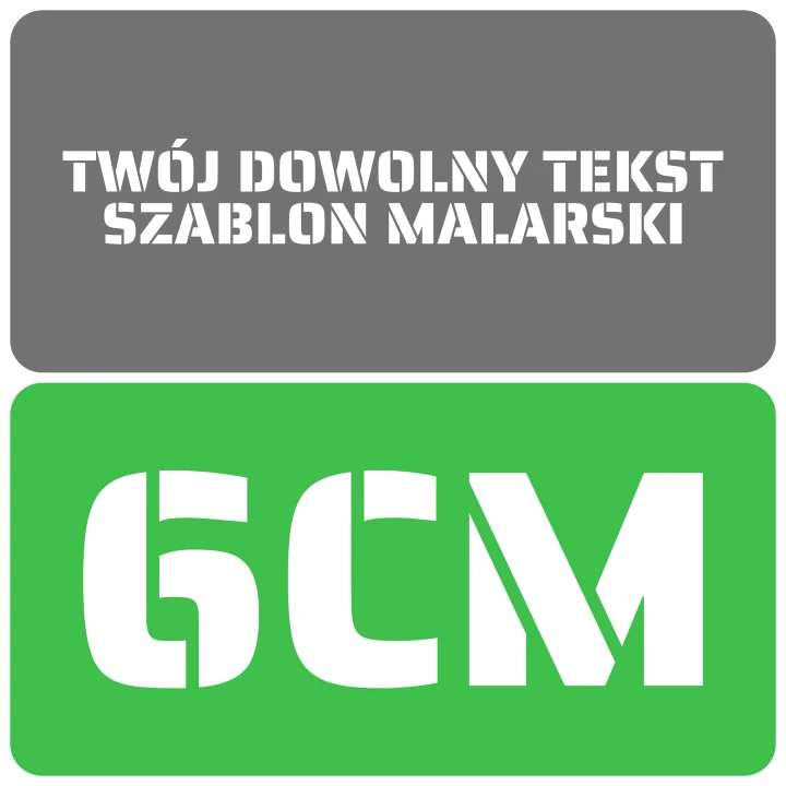 Szablon czcionka Saira Stencil One 6cm