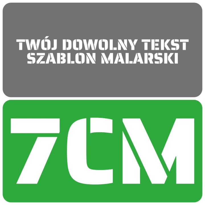Szablon czcionka Saira Stencil One 7cm
