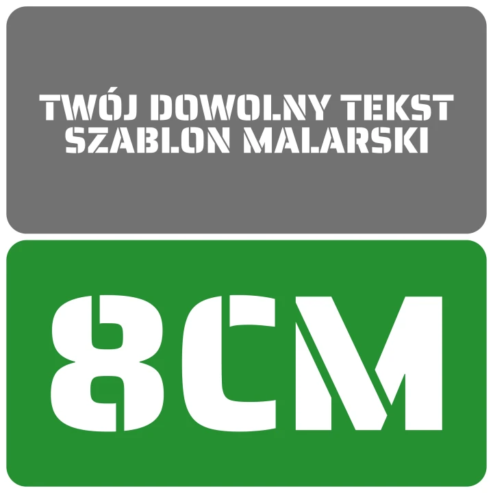 Szablon czcionka Saira Stencil One 8cm