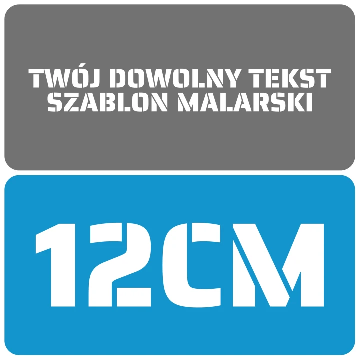 Szablon czcionka Saira Stencil One 12cm