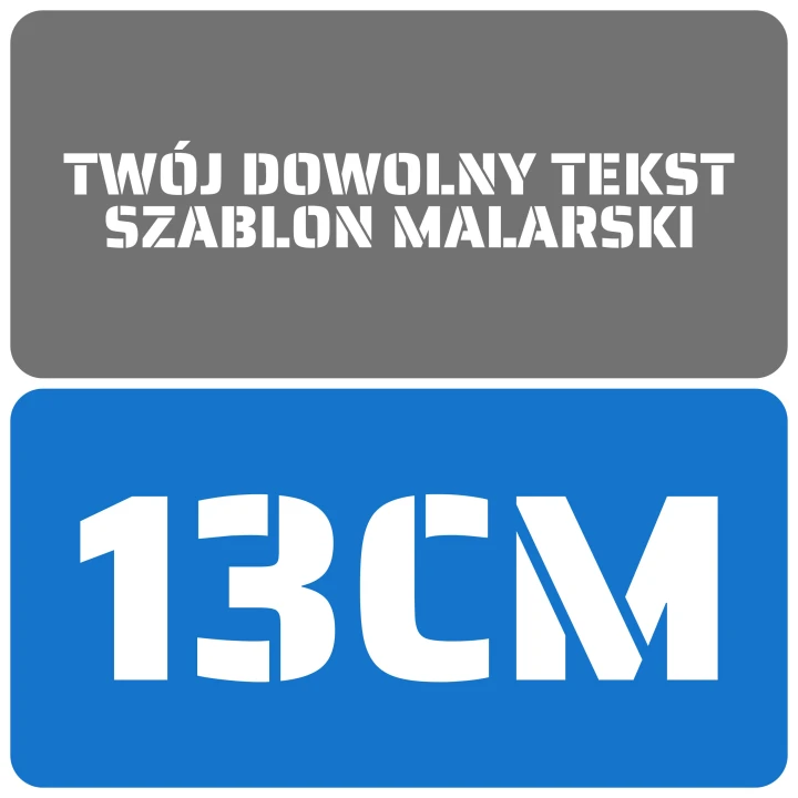 Szablon czcionka Saira Stencil One 13cm