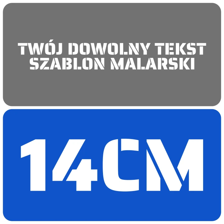Szablon czcionka Saira Stencil One 14cm