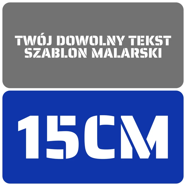 Szablon czcionka Saira Stencil One 15cm