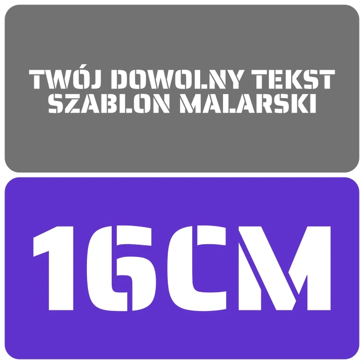 Szablon czcionka Saira Stencil One 16cm