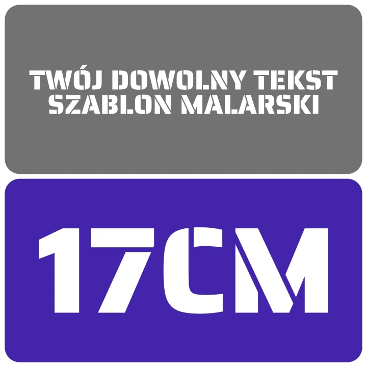 Szablon czcionka Saira Stencil One 17cm