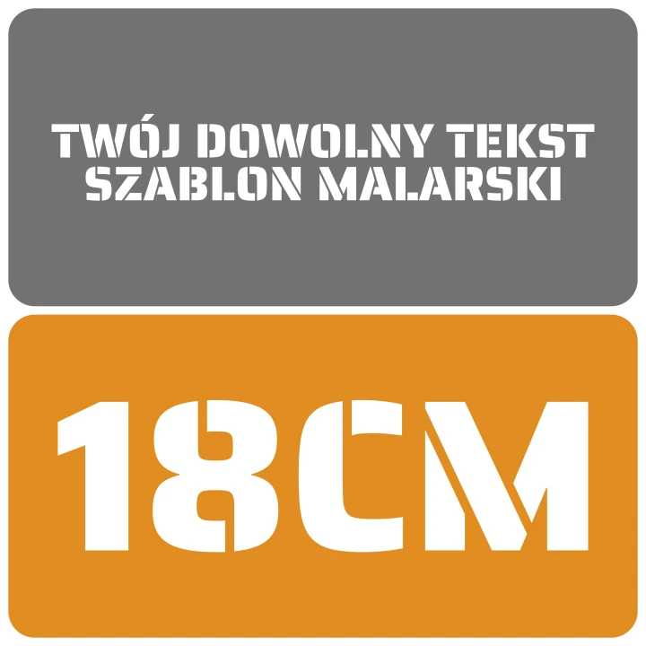Szablon czcionka Saira Stencil One 18cm