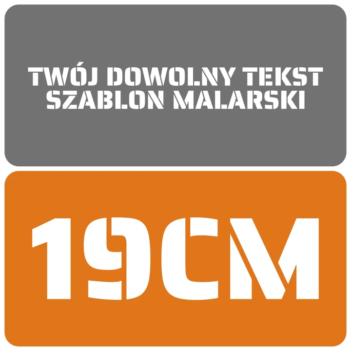 Szablon czcionka Saira Stencil One 19cm