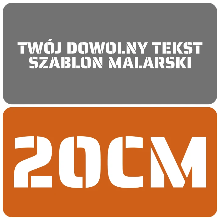 Szablon czcionka Saira Stencil One 20cm