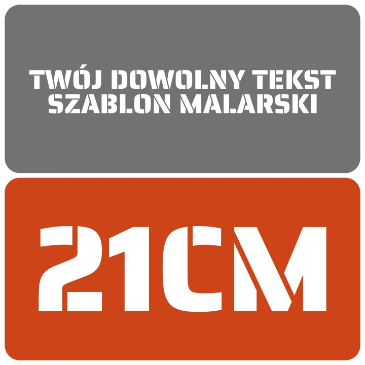Szablon czcionka Saira Stencil One 21cm