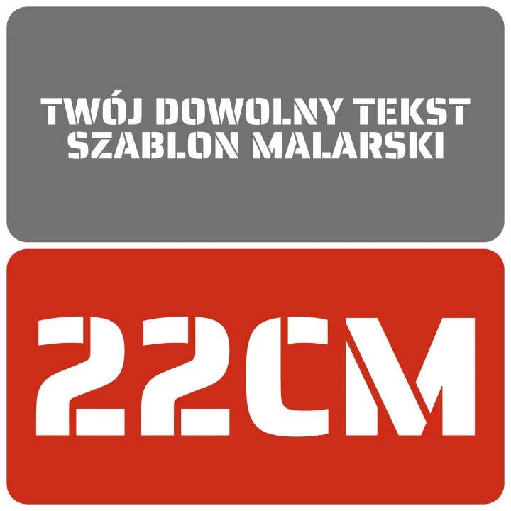 Szablon czcionka Saira Stencil One 22cm