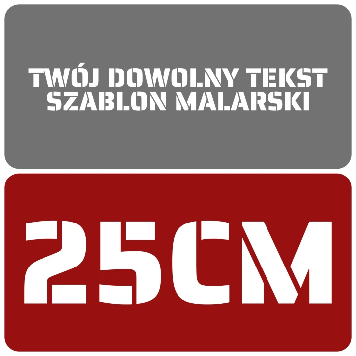 Szablon czcionka Saira Stencil One 25cm