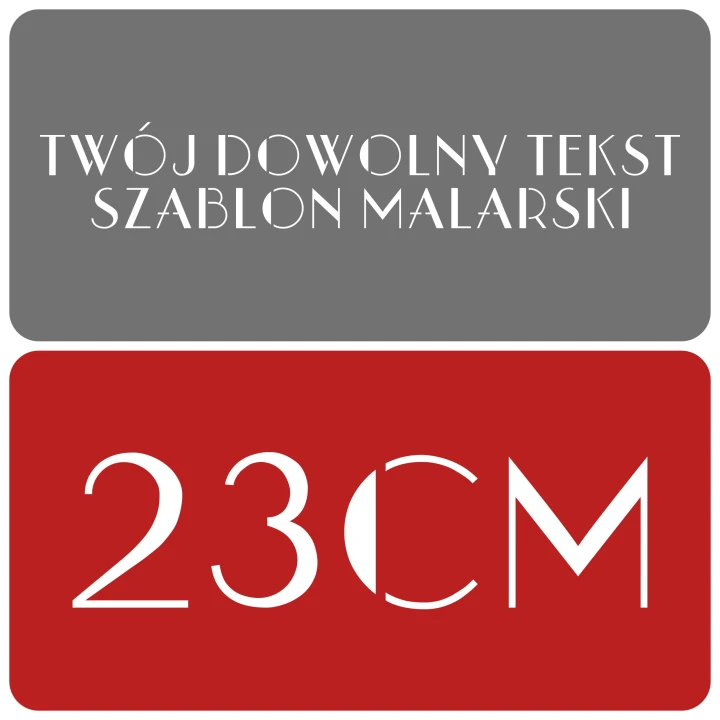 Szablon styl vintage 23cm