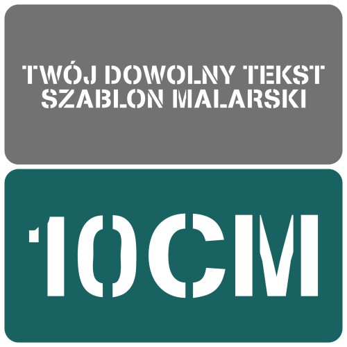 Szablon czcionka Stencilia 10cm
