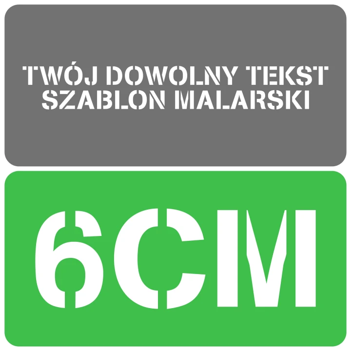 Szablon czcionka Stencilia 6cm