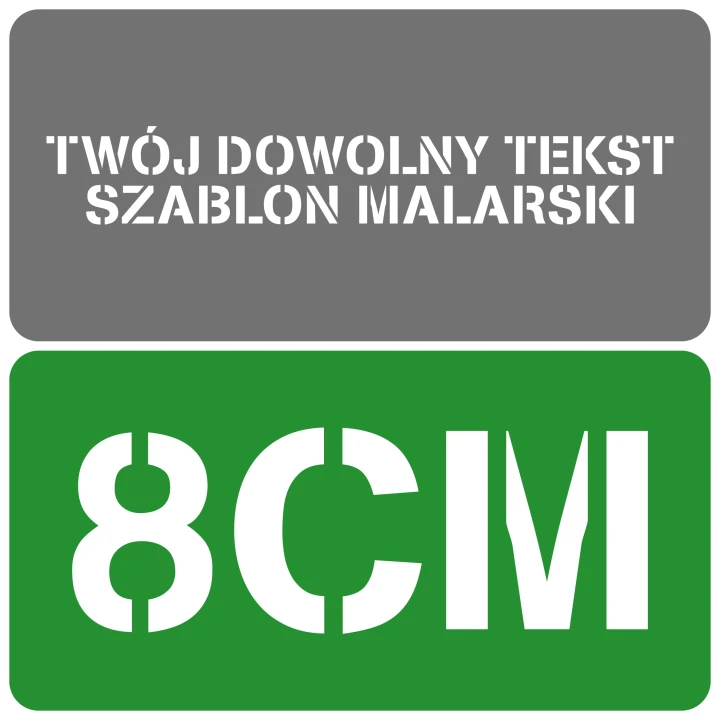 Szablon czcionka Stencilia 8cm
