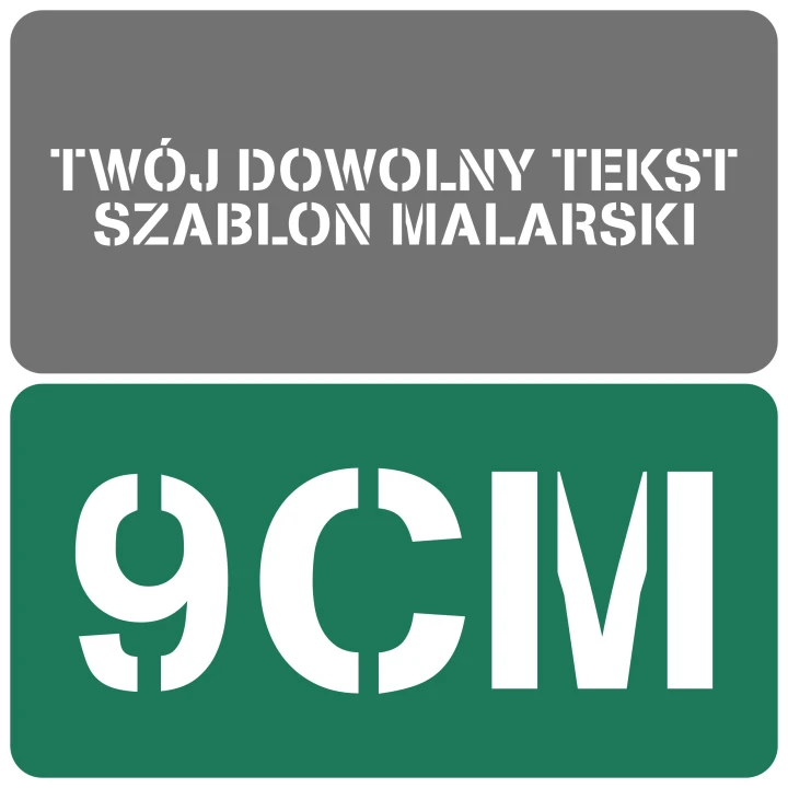 Szablon czcionka Stencilia 9cm