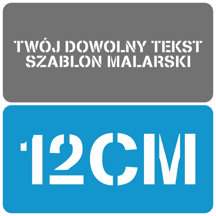 Szablon czcionka Stencilia 12cm
